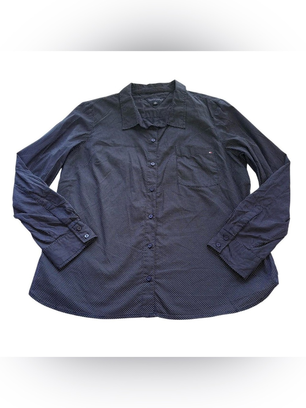 Tommy Hilfiger Navy Polka Dot Shirt